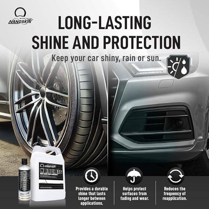 Nanoskin High Gloss Water Based, Silicone White Tire Dressing [NA-MDS16], 16 oz.