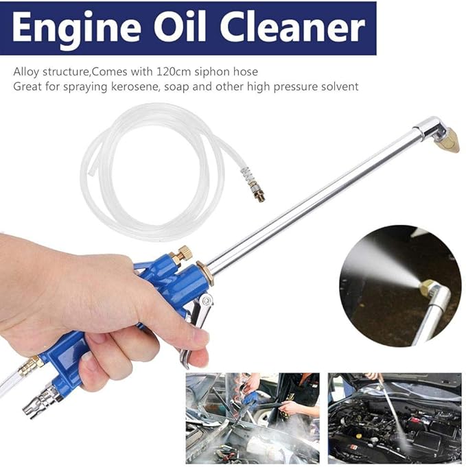 Car Automotive Engine Oil Clean Wash Gun Jet 40cm Water Cleaning Pneumatic Tool High Pressure Powerful Cleaner with 1.2m Hose Pistol Grip Washing Parts