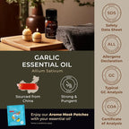 100% Pure Garlic Essential Oil - 0.34 Fl Oz - Garlic Oil for Hair, Skin, Diffuser, Aromatherapy & DIY Candle Making Scent