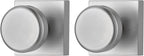 Brushed Nickel Door Knobs Interior, Pismo Doorknobs with Square Rosette for Closet
