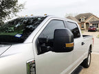iJDMTOY Semi-Clear Lens Dynamic Sequential Blink Triple-Row Full LED Side Mirror Turn Signal Light Assembly Kit Compatible with 2017-2022 Ford F-250 F-350 Towing Mirror