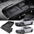 Wireless Car Charger for Mercedes-Benz E-Class Coupe AMG 2016-2023, 15W Fast Charging Phone Charger Pad for Mercedes Benz E350 E450 AMG E53 E63 S Coupe Wagon Convertible Accessories