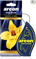 AREON MON MA30 Hanging Best Car Air Freshener Vanilla Mia Scent, Paper Hanging Ornaments, Long Lasting Scent for Car or Home 12 Pack