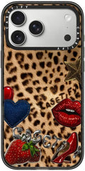CASETiFY Impact iPhone 17 Pro Max Case [Slim/Compatible with Magsafe / 8.2 ft. 4X Military Grade Drop Protection] - Patched Cheetah - Clear Black
