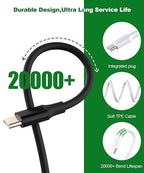 CarPlay Activator Cable for Motorcycle, CarPlay Headset Bypass Adapter for Motorcycle, Enable Mirroring on Harley/Indian/Goldwing Without Headset, USB-C to 8pin Support Charging, 50cm/Black