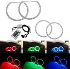 iJDMTOY 7-Color RGB LED Halo Ring Lighting Kit Compatible with 2007-2013 BMW E82/E88 128i 135i 1M 1 Series Front Road Illuminating Light Retrofit w/Adjustable Setting