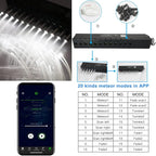 AZIMOM Dual Port 16W Twinkle Bluetooth Fiber Optic Starlight Kits 900pcs0.03in9.8ft Fibers Strands Meteor Shooting Star Sound Activated RGBW APP/Remote for Car Home Ceiling Headliner Decor