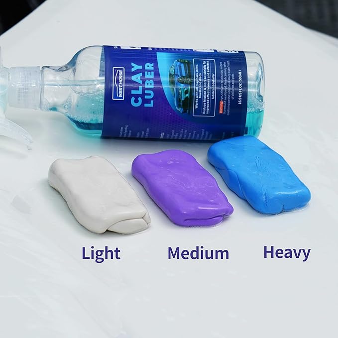 Light Clay Bars Auto Detailing, Clay Bar for Cars Paint Protective Film, Paint Surface, Plastic and Metal Detailing(3x100g,White,Light)