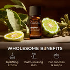 100% Pure Bergamot Essential Oil - 0.34 Fl Oz - Bergamot Oil for Hair, Skin, Diffuser, Aromatherapy & DIY Candle Making Scent
