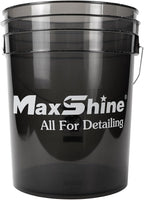 Maxshine 5 Gallon Universal Detailing Bucket (Black) – Car Wash Bucket for Scratch-Free Washing, Auto Detailing & Garage Storage – Holds Soap, Foam Cannon, Brushes, Microfiber Towels & More