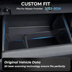 Glove Box Organizer Compatible with Nissan Frontier 2026 2025 2024 2023 2022, Interior Accessories Glove Box Compartment Insert Storage Dividers for 2022-2026 Frontier, Black