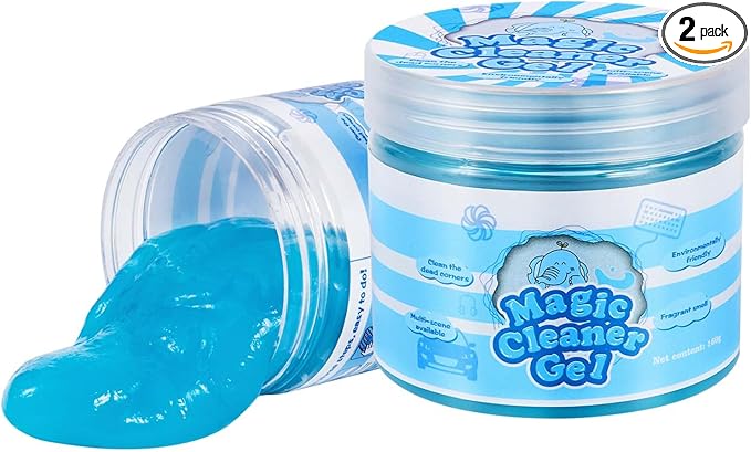 SenseYo 2 Pack Car Cleaning Gel Putty Slime, Car Interior Cleaner Detailing Tools for Notebook Keyboard Camera