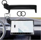 Car Phone Holder for Tesla Model Y 2020 2021 2022 2023 2024 2025 & Model 3 2017 2018 2019 2020-2023, Compatible MagSafe, 360° Rotation, Super Strong Magnetic Attraction(for 15 inch Screen only)