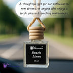 Beach Linen Car Freshener Set of 3 – Premium Hanging Air Fresheners with Velvet gift bag – Long Lasting Fresh Laundry & Ocean Breeze Scent for Cars, Closets & Small Spaces
