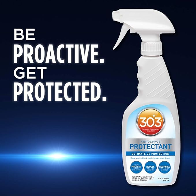 303 Products Aerospace Protectant Spray, UV Protection, Repels Dust, Dirt, & Staining, Matte Finish, Restores Like-New Appearance, Outdoor Cleaning Supplies 16 Fl. Oz. (6 Pack)