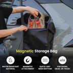 LUNO Magnetic Shoe Bag – Outdoor Car Camping Shoe Storage with Quick-Dry Mesh & Strong Magnetic Mount | Water-Resistant Boot Bag & Gear Organizer for Van Life, Adventures & Wet Gear (Black)