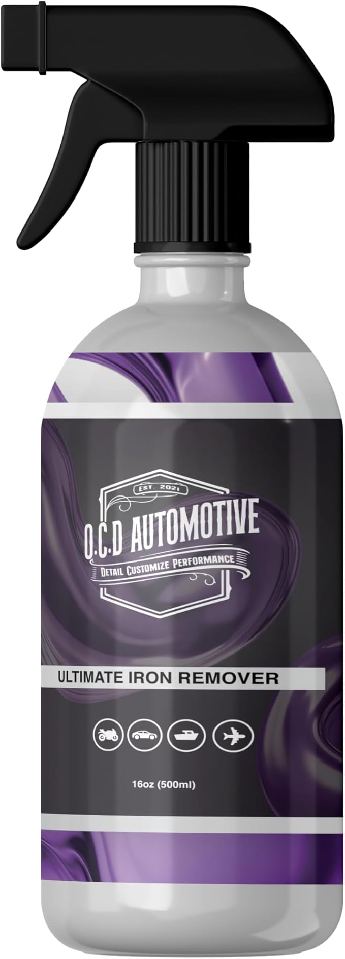 Iron Remover - Removes Tough Iron Deposits, Brake Dust & Fallout - Safe for All Surfaces - pH-Balanced Formula - Use on Wheels & Paint - Color Changing - 16oz