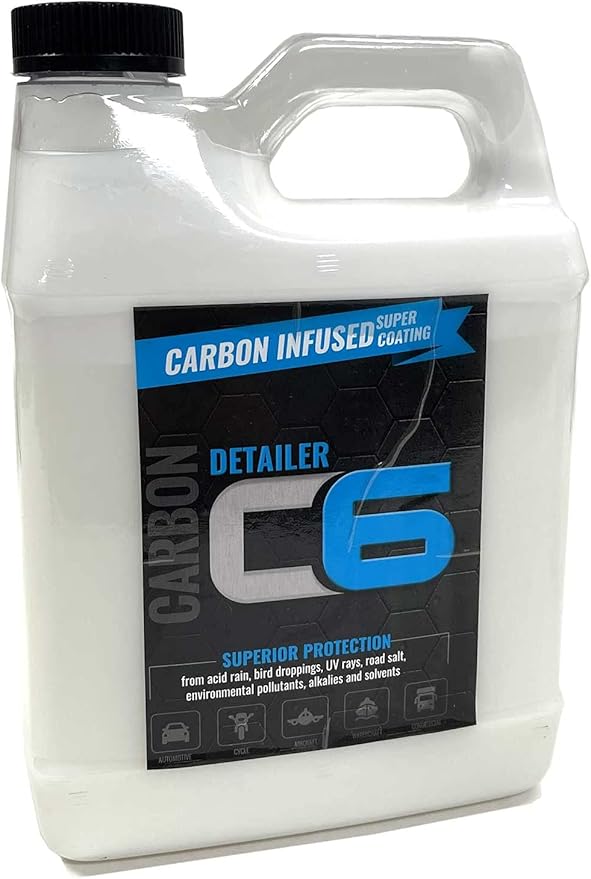 C6 Carbon Infused Automotive Paint Detailer Durable Protection & Shine Coating for All Vehicles from UV, Acid Rain, Road Salt and Scuffs - 64 oz.