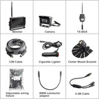 Haloview RD7 Wireless Long Range Backup Camera System kit 7'' 720P HD Digital Monitor Built in DVR Rear View Observation Reverse Camera for Truck/Trailer/Bus/RV/Pickups/Camper
