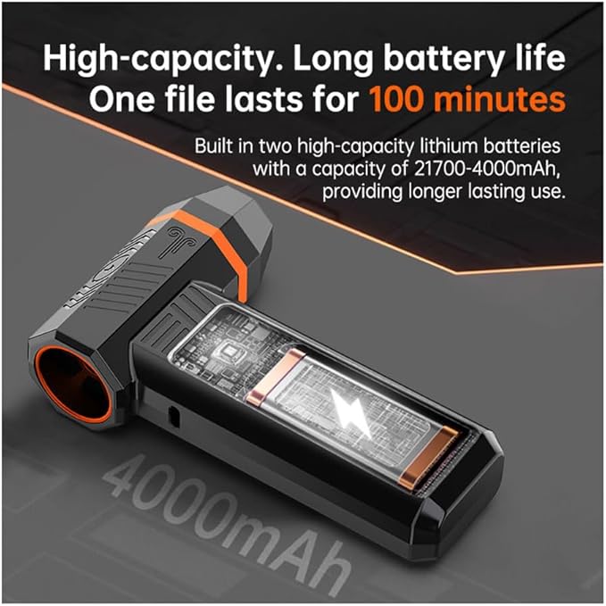 Portable Mini Handheld Cordless Electric Air Duster & Vacuum, 140,000 RPM Cordless Turbofan Blower, Compressed Air Cleaner for Keyboard, PC, Electronics, Car Vacuum, Camping, Travel, Dust Remover
