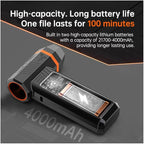 Portable Mini Handheld Cordless Electric Air Duster & Vacuum, 140,000 RPM Cordless Turbofan Blower, Compressed Air Cleaner for Keyboard, PC, Electronics, Car Vacuum, Camping, Travel, Dust Remover