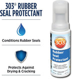 303 Products Rubber Seal Protectant – Protects & Conditions Seals on Doors, Windows, Hoods, Trunks Rejuvenates Color & Flexibility of Old & Dry Seals Weatherproofing & UV Protection, 3.4 fl.oz