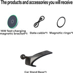 Car Phone Holder for Toyota Highlander 2014 2015 2016 2017 2018 2019 Accessories 15W Fast Wireless Charger Adjustable Air Vent Cell Phone Mount Hands-Free 360 Degree Rotation