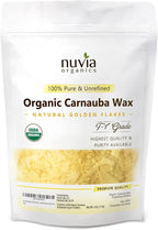 Organic Carnauba Wax - USDA Certified Organic, Non-GMO, Sustainably Harvested Plant Based Wax; 4oz