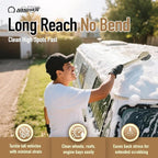 Nanoskin Professional 20 Inch Angled Brush with Salt & Pepper Polystyrene Bristles - Car Detailing and Cleaning Tool for Auto, Boat, RV Exterior & Wheels | Acid/Detergent Resistant, Ergonomic Handle