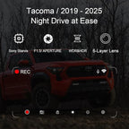 4K Dash Cam Suitable for Toyota Tacoma 2024-2025 SR SR5 TRD Sport Pre-Runner Off Road Limited & Tacoma Hybrid, OEM Look, UHD 2160P Video, WiFi & APP, Loop Recording, Plug&Play, 128GB (F10pro)