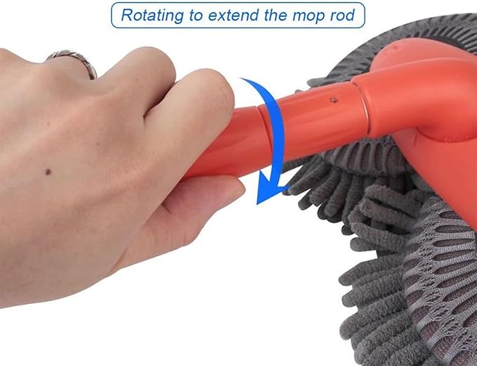 Double Head Car Wash Mop with Long Handle 360°Rotating Car Wash Brush Chenille Microfiber Cleaning Kit Not Hurt Paint Scratch Free(Single Set Mop)
