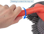 Double Head Car Wash Mop with Long Handle 360°Rotating Car Wash Brush Chenille Microfiber Cleaning Kit Not Hurt Paint Scratch Free(Single Set Mop)