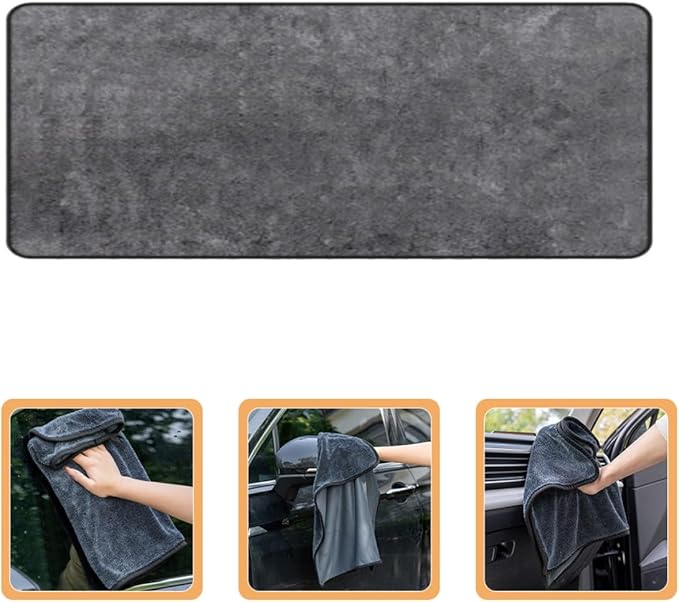 PRETYZOOM Car Wash Towel Microfiber Cleaning Cloth 60x160cm Thickened Large Absorbent Car Drying Towel Multipurpose
