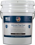 100% Silicone Roof Coating for RVs, Campers & Flat Roofs - Waterproof Seal for Leaks, Cracks & Seams - Ponding Water Resistant - 4.75 Gallon Black