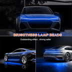 Car Hood Light Strip, 79 Inches Flexible DRL Dynamic Scan Start up Hoodbeam Kit, Waterproof 12V LED Headlight Strips Engine Cover Decoration, Exterior Car Accessories