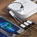 SHOWERORO Portable USB Splitter Cable Male to Female Multi-Function Hub for Laptop with Fast Data Transfer Compact Silver USB Power Expander