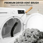 2-Pack Dryer Vent Cleaner Kit - Long Flexible Dryer Lint Brush & Refrigerator Coil Cleaner - Multi-Use Radiator Brush & Lint Trap Cleaning Tool for Fire Prevention