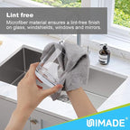 UNIMADE Microfiber Cleaning Cloth, 150 Pack Reusable Paper Towels Microfiber Towels for Cars Lint Free Washable Tissues Shop Rags with Dispenser Box for Home Kitchen Automotive, 11"x 9", Multicolor