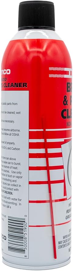 Denco #1930 Brake & Parts Cleaner Spray, Non-Chlorinated, Fast-Drying Degreaser, Low Odor Aerosol, 15.3oz (13oz net wt) (Case of 960)