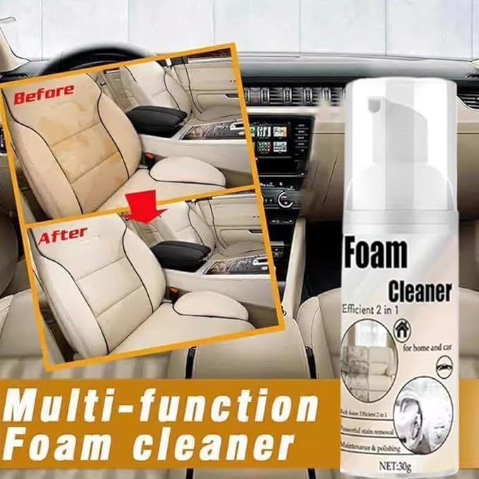 Multi-Purpose Foam Cleaner,30/60ml Car Interior Foam Refinisher Cleaner,All Around Master Foams Cleaners,Strong Stain Remover for Cars Interior and Kitchen