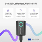 AAWireless TWO+ Compatible with Android Auto & Apple Carplay 2-in-1 Wireless Adapter | Wireless Connection via Bluetooth & WiFi | iPhone X+ & Android 11+ | Multifunctional Button | Made in Europe