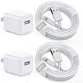 iPhone Charger [Apple MFi Certified] Apple Charger Cord 2Pcak 6FT Lightning Cable Fast Charging with Wall Charger Block Travel Plug Brick Adapter for iPhone 14/13/12/11/XS/XR/SE/7/8/8 Plus/AirPods