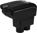 AULPHIKE Compatible with Nissan Versa Armrest 2007-2011 Car Center Console Organizer Armrests Double Door Storage with USB Ports（Black Style）