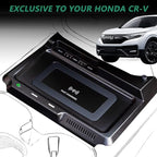 Wireless Car Charger for Honda CR-V/CRV Hybrid 2017 2018 2019, 15W Qi Fast Charging Phone Charger Pad for iPhone Galaxy, Center Console Accessory for 5th Gen CRV, Gift for Honda CR-V Owners