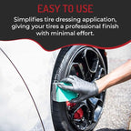 Hi-Tech Tire Dressing Applicator 12 Pack - Durable and Reusable, Contoured Tire Shine and Dressing Sponge for Your Car's Wheels