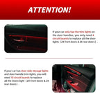 NJSBYL 4PCS LED Door Panel Handle Ambient Circuit Board for B-MW 3 4 5 Series X1 M4 Gran Turismo Touring Sedan Convertible Coupe F10 F30 F31 F32 F33 F34 F36 F48 F82 F83 Red-White Atmosphere Lighting