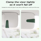 Sotfamily Sunglass Holder for Car Visor, Suede Cloth Magnetic Sunglass Organizer for Car Accessories, 2 Packs, Grass Green