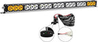 AUXTINGS 38 inch Single Row Dual Color LED Light Bar 210W Off Road Light Bar White Amber Combo LED Work Light Truck UTV 4x4 Cars SUVs ATVs Boats Fog Driving Light with Wiring Harness kit