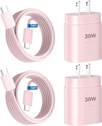 Phone 17 16 15 Charger Fast Charging,30W USB C Phone 17 16 15 Pro Max Charger Block &10FT Long Type C Cable Cord for i.Phone 17/17 Air/17 Pro/17 Pro Max/16/16 Plus/16 Pro/16 Pro Max/15/15 Pro Max,Pink