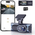 4K Dash Cam Front, WiFi Dash Camera for Cars, Mini Dashcam with Super Night Vision,1.97 Inch Screen, Loop Recording, G-Sensor, WDR, Parking Monitor, 64GB Card Included (4K Mini Dash Cam)